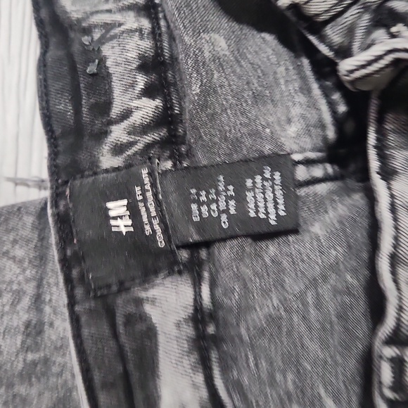 H&M Charcoal gray biker jeans size34 - Picture 4 of 4